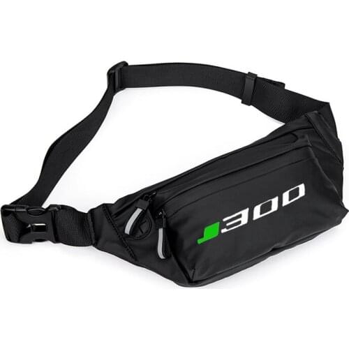 For Kawasaki J300 LOGO Men Waist Pack Belt Hip Bum Slant back bag Chest Bag Male Motorcycle Riding Antitheft Purse