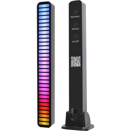 RGB LED Light Voice Control By Phone APP Voice Activated Pickup Rhythmic Lights Colorful Music Ambient Light APP Control Type