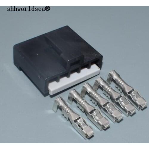 Shhworldsea 5 pin 2.8mm auto plastic housing plug electric wiring cable harness connector plug