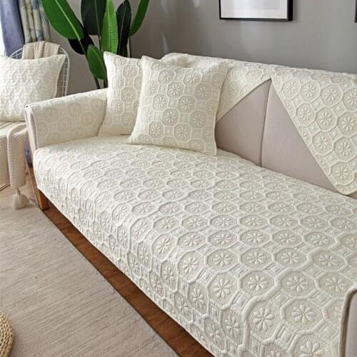 Modern Simple Thick Sofa Cover Cotton Slipcover Sofa Towel Elegant Anti-Skid Seat Couch Luxury Decor For Home Living Room