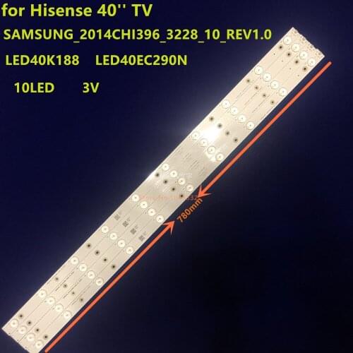 LED Backlight strip 10 lamp For Hisense 40"TV LED40K188 LED40EC290N LM41-00105A SAMSUNG-2014CHI396-3228-10-REV1.0 HD396DF-E01/S0