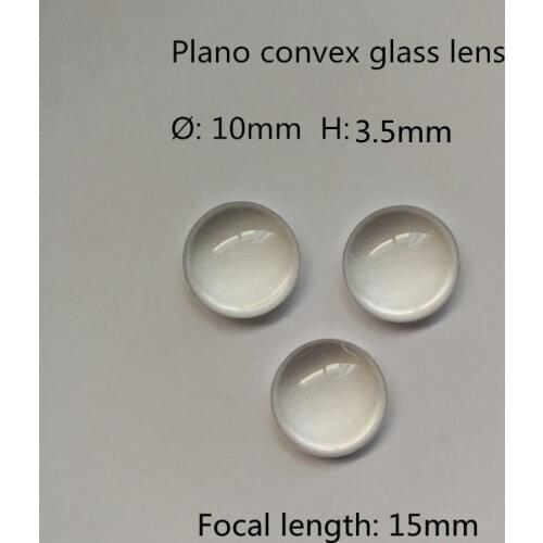 High quality K9 glass lens diameter 10mm height 3mm lens