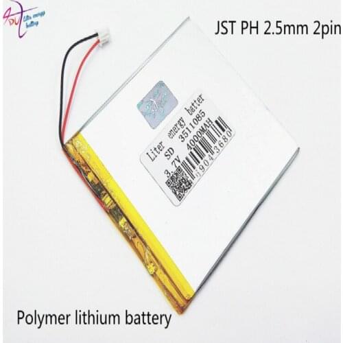 XHR-2P 2.54 3010983 3011085 4000mAh 3.7V special polymer battery 3511085 navigator tablet computer