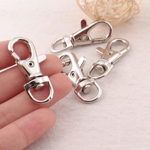 10pcs Silver Lobster Swivel Clasps Bag Purse Strap Handbag Hook Swivel Snap Purse Hook -9MM*38MM