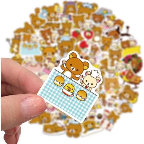 30/50 PCS Cute Rilakkuma Bear Stickers for Car Styling Bike Motorcycle Phone Skateboard Laptop Travel Luggage Funny JDM Decal
