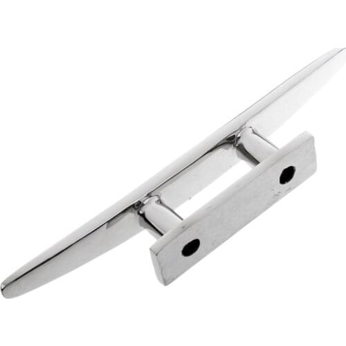 4pcs 316 Stainless Steel Boat Flat Top Cleat Marine Hardware for Rope Tie on Boat Yacht and Kayak -8 inch 20mm (Silver)