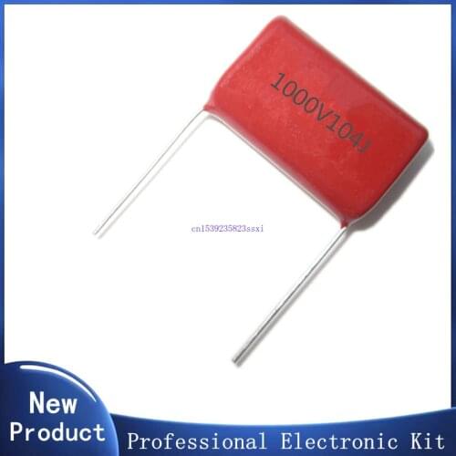 5pcs CBB 1000V 1KV 0.1UF 104J 100NF 1000V 1KV 5% DIP CBB Polypropylene film capacitor 104