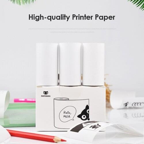 White Color Sticker Paper 3 Rolls Thermal Paper for P1 P2 P2S Mini Photo Printer USB Thermal Receipt Printer Paper