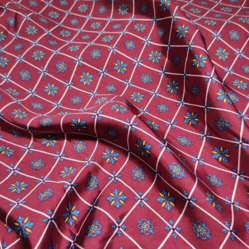 Decoration Fabric Satin Glossy Small Flower Charmeuse Polyester Tilda Lining Craft Scarf Ribbon Material