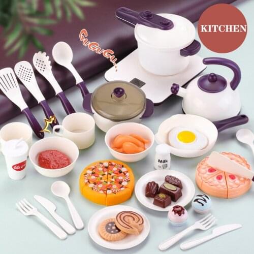 Children family kitchen toys induction cooker set kitchenware accessories kids simulated cooking play house toy gift