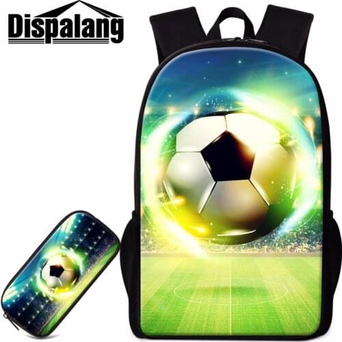 Dispalang Soccerly School Backpack for Teenager boys Basketbally bookbag for primary student Lightweight Back Pack Pencil Bags