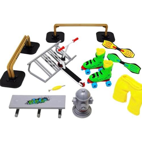 Fingerboard bike props Alloy Finger scooter skateboard shoes accessories Set Two Wheel Mini Scoot Tools Bmx Bicycle Kids Toys