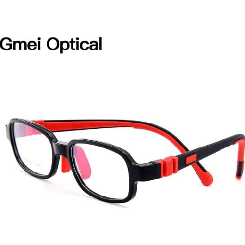 Gmei Optical New Safe Kids Glasses Ultra-light Flexible TR90 Silica Gel Comfortable Full Rim Kids Eyeglass Frames CX67005