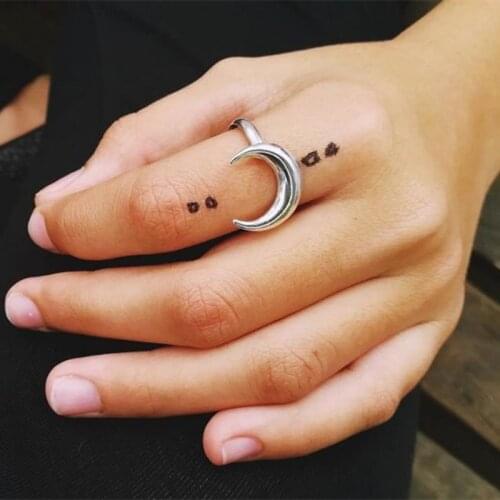 Simple Moon Ring Silver Color Finger Rings for Women Girl Fashion Party Jewelry Accessories Female Bijoux Gifts for her