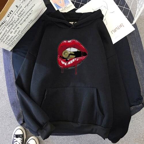 Summer Fashion Shirt Lips Leopard Graphic Pullovers Women Top Base O-neck Black Sweatshirt Kiss Watercolor Graphic Winter Hoodie