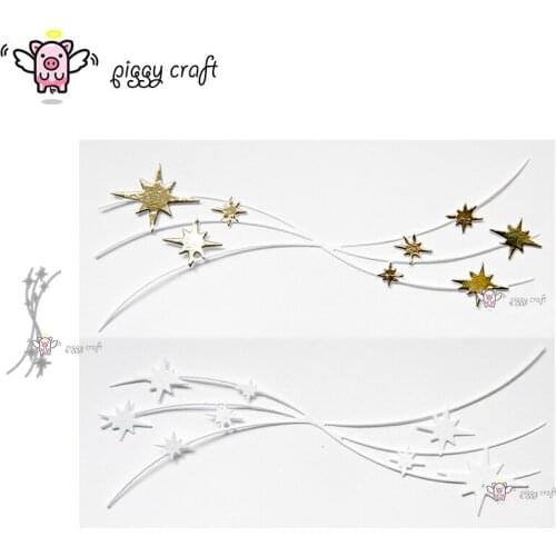 Piggy Craft metal cutting dies cut die mold Star strip edge Scrapbook paper craft knife mould blade punch stencils dies