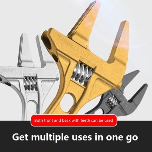 Multifunction Adjustable Wrench Aluminium Alloy large Open Faucet Universal Spanner Repair Tool For Water Pipe Screw Bathroom