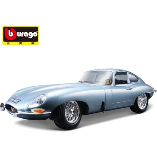 Bbuargo 1:18 Jaguar E-type Coupe light blue car model simulation car decoration collection gift toy Die casting model boy toy