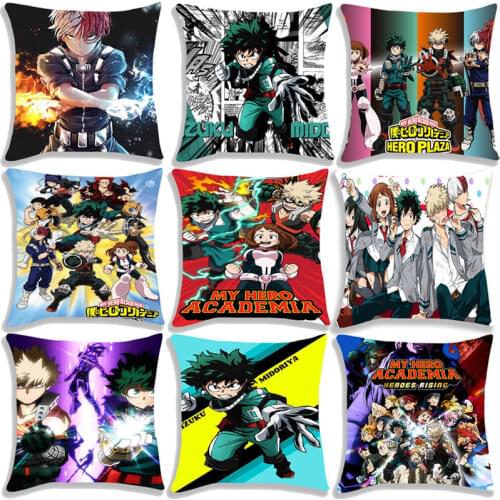 My Hero Academia Pillow Case Midoriya Izuku Deku Printed Pillow Cover No Pillow Core Soft Pillowcase Sofa Pillowcover Xmas Gifts