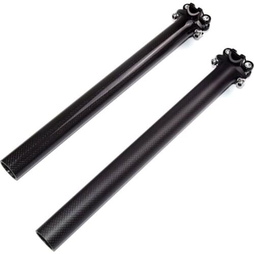 New OEM mountain bike alloy+carbon seatpost Road carbon bicycle seatposts 25.4/27.2/30.8/31.6*350 400mm MTB bike parts Free ship