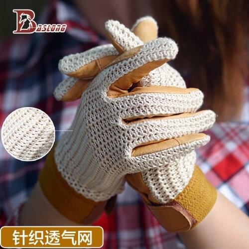 Mesh Equestrian Gloves Riding Gloves Breathable Anti-skid Gloves Pigskin Neri Riding Equipment Knight Gloves