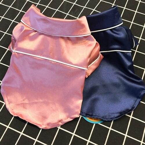 Pet Dog Pajamas Pet Home Casual Clothes for Small Medium Dogs Soft Silk French Bulldog Pajamas Pet Puppy Cat Dogs Clothing