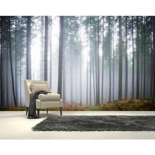 Custom natural wallpaper.Morning Forest Mist,3D landscape mural for living room bedroom restaurant wall Embossed wallpaper