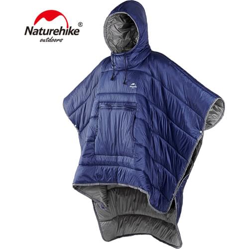 Naturehike Portable Water-resistant Camping Sleeping bag Cloak Style Lazy Sleeping Bag Winter Poncho NH18D010-P