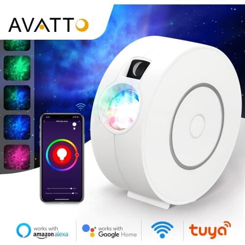 AVATTO Tuya Smart Star Projector with Colorful Laser Starry Sky, Smart Life APP WiFi Nebula Projector for 2020 Christmas Gift