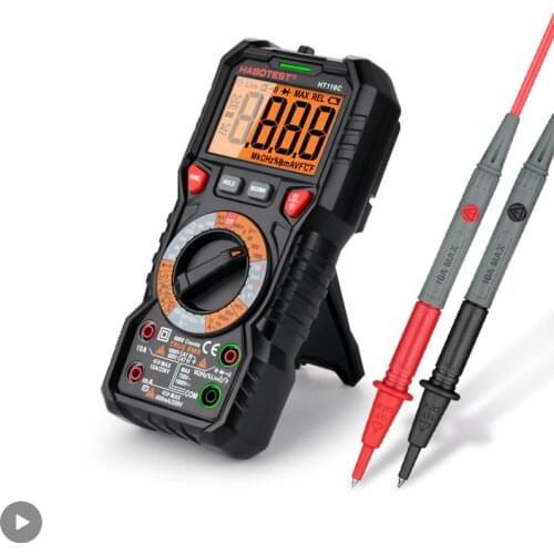 HABOTEST HT118 AUTO RANGE Professional Digital Multimeter TRUE RMS Voltage Current MΩ Hz ℃℉ Capacitor Test Electrician tools
