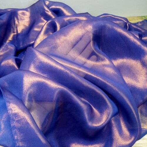 Chiffon Fabric Bronzed Rose Gold Bronzed 30D Silky Chiffon Summer Shiny Bronzing Costume Material DIY Stage Cosplay Dress