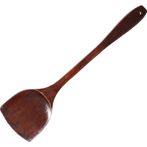 Long Handle Lotus Wooden Spatula Non-Stick Pan Special Wooden Turner High Temperature Resistant Kitchen Japanese Kitchenware