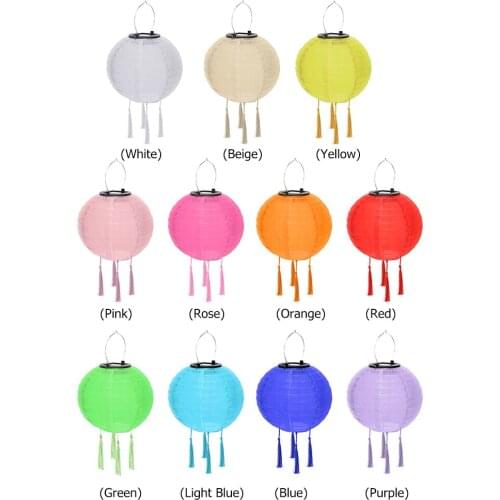 Solar Chinese Traditional Lantern Lamp Waterproof Outdoor Hanging Light Festival Decor Garden Yard Patio Gardening Decoration