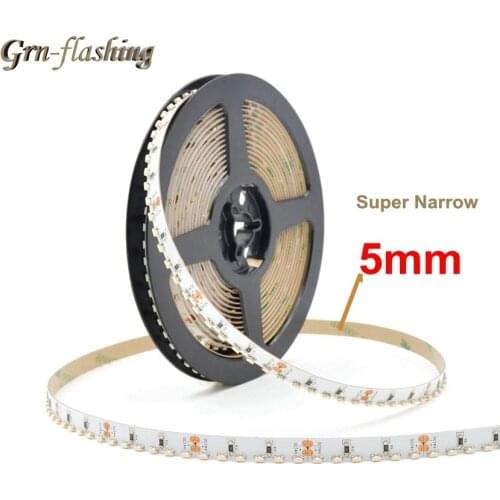 DC 12V 120led/m Side Emitting LED Strip SMD335 5mm Width Narrow PCB LED Tape Lights for Home TV Backlight Living Room Decoration
