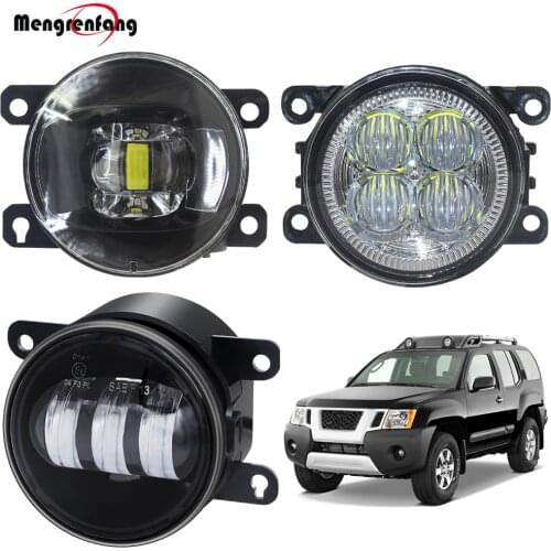 LED Lens Fog Light Kit For Nissan Xterra N50 2005-2015 Car Front Bumper Fog Lamp Daytime Running Light DRL 12V Accessories