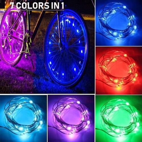 2M Bicycle Lights Outdoor Wheel 20 LED String Light Cycling Spoke Wheel Lamp Party Lights Outdoor Luces Led Bicicleta Bisiklet