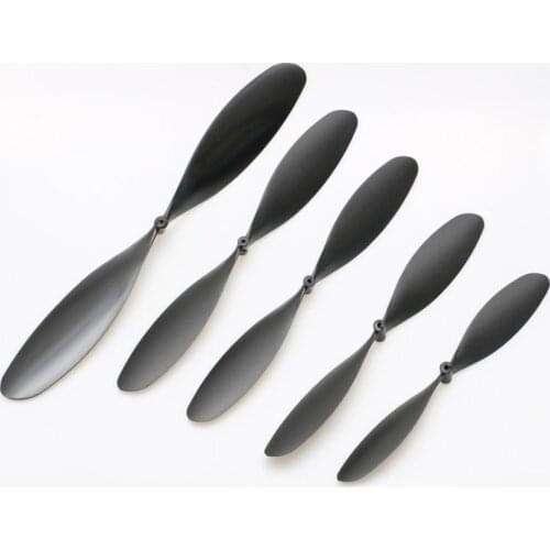20PCS Elastic Rubber Band Powered Aircraft Model 8-12Inch Propeller 2-blade Black Paddle Aperture 1.5mm Props DIY Parts