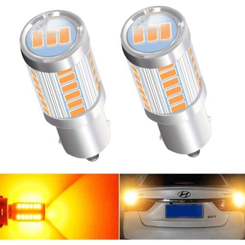 2x 1156 Ba15s P21W Car LED Signal Light Bay15d 1157 12V LED Tail Trun Brake Reverse Parking Bulb Red White orange 5730 33SMD 12V