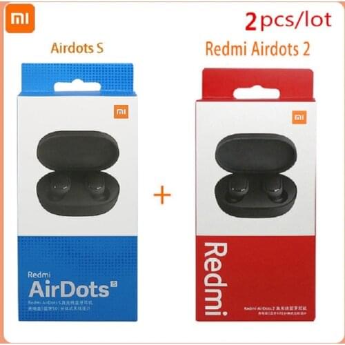 2 pieces/Lot Xiaomi AirDots Pro 2SE Wireless Headset Mi Airdots 2 S TWS Wireless Bluetooth Headset Bass Stereo Noise Reduction