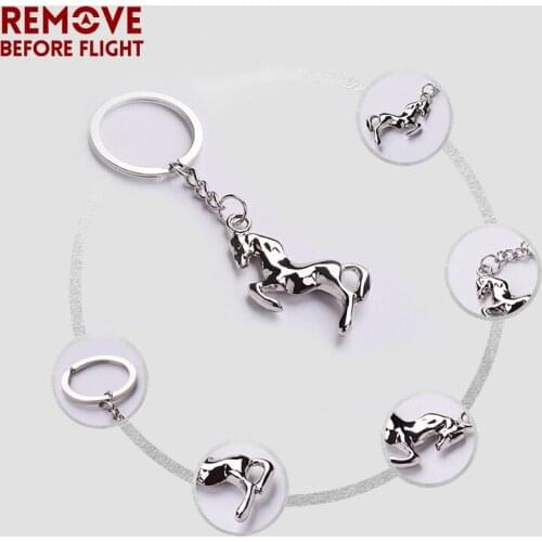 Wholesale REMOVE BEFORE FLIGHT Fashion Jewelry Key Chain Horse Shaped Keychain Gifts Key Chains for Chaveiro Key Ring 10 PCS/LOT
