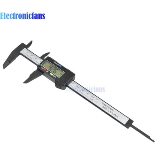 150mm 6inch LCD Digital Electronic Carbon Fiber Vernier Caliper Gauge Micrometer New Arrival
