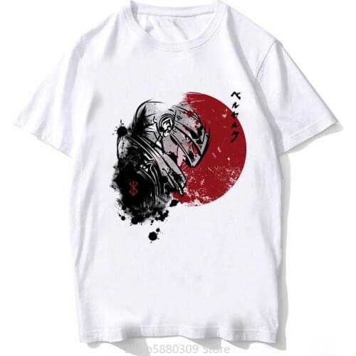 Berserk Anime Men Print Fashion T-shirt Short Sleeve O-Neck Summer Casual Fashion White T Shirt Men Hipster Cool Tops