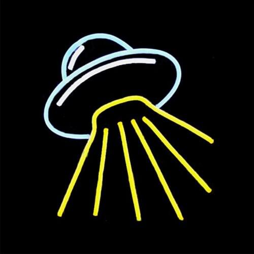 Alien Spaceship Custom Handmade Real Glass Tube Bar KTV Store Home Company Motel Decoration Display Art Gift Neon Sign 14"X17"