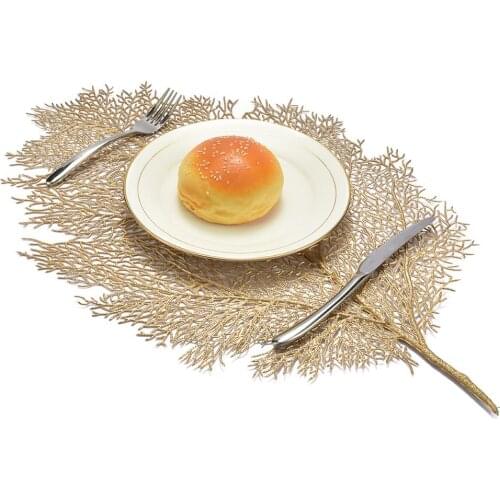 Artificial Leaf Kitchen Placemat Insulation Mat Bowl Anti-Slip Pad Table Decor Placemat Leaf Design Dining Table Mat Party Decor