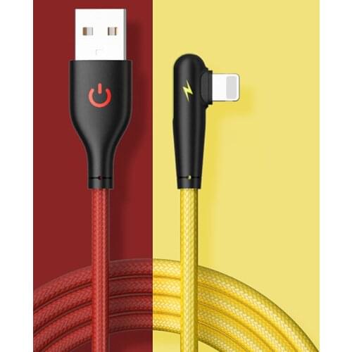 90 Degree Charger Fast Charging Cable For iPhone 8 Plus 12 11 X XR XS Pro