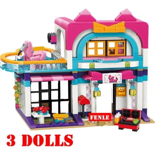 Enlighten blocks Girls Friends Villa music Festival Stage Ice cream car Building Blocks model Sets Bricks Toys for Children gift