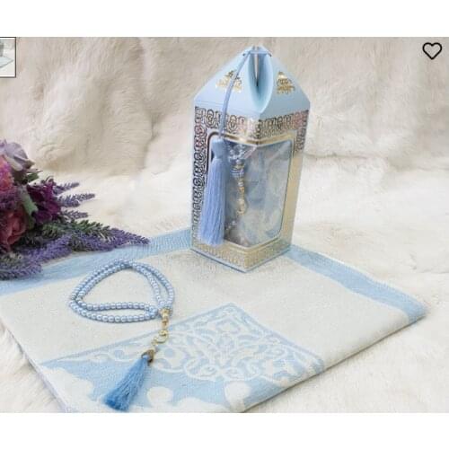 Muslim Prayer Rug Tesbih Set With Its Lux Smart Box