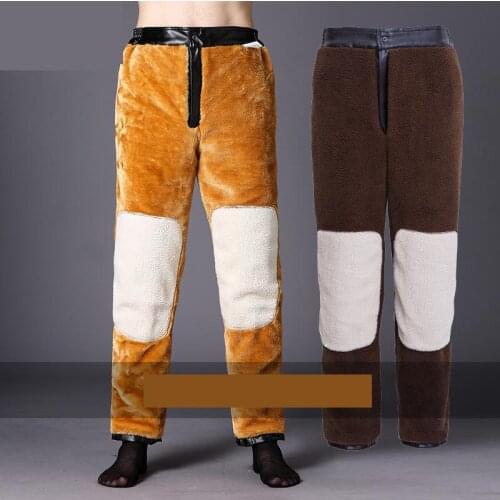 New Men Leather Trousers Motorcycle Locomotives Waist Kneecap Double Skin Thickening Pants Casual Full Length plus size L-5XL