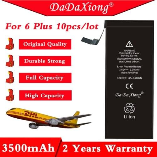 Original 10pcs/Lot DaDaXiong Factory Battery For iPhone 6+ 6G Plus 5.5" 3500mAh Replacement Repair 0 Cycle BMTI6GPFFB