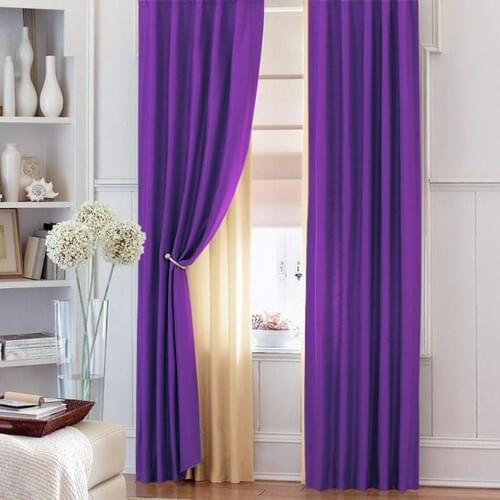 Nature Curtain Pleated Backdrop Curtain-Purple 80x260 cm-Together with Crystal Renso